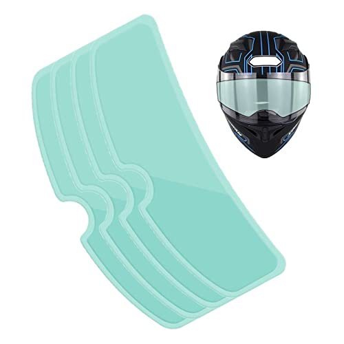 Impermeable, Antivaho Casco,Antivaho Casco Moto, Película Casco Moto, Visión HD, Resistencia a La Hidrólisis Física, Antivaho, Antideslumbrante, Película Protectora Transparente Para Casco.(4PC)