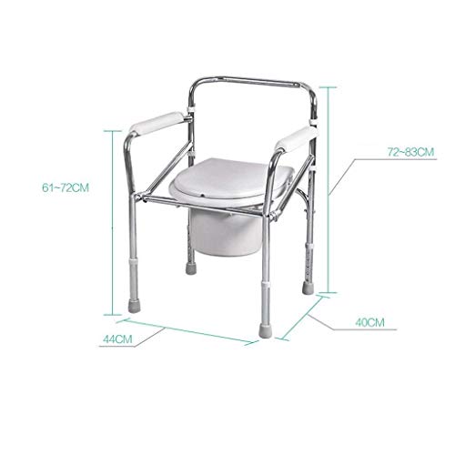 Inicio Asiento De Inodoro Plegable Baño De Acero Inoxidable S con Discapacidades Silla De Baño para Inodoro Mujeres Embarazadas 44 40 Cm 92