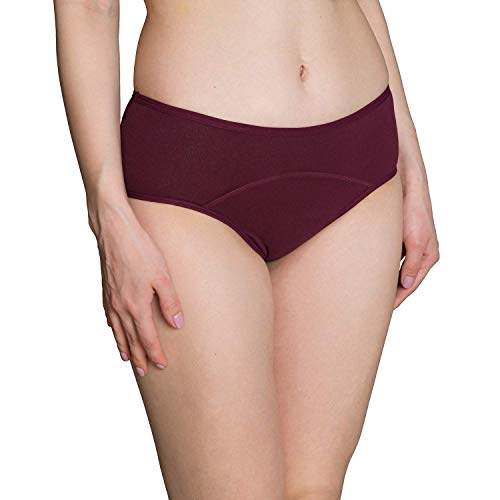 INNERSY Bragas Menstruales Absorbentes de Mujer para Período Algodón Pack de 3 (3XL-EU 48, Rojo+Azul+Gris)