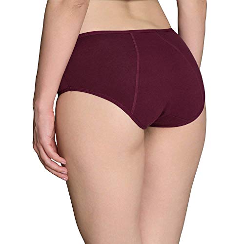 INNERSY Bragas Menstruales Absorbentes de Mujer para Período Algodón Pack de 3 (3XL-EU 48, Rojo+Azul+Gris)