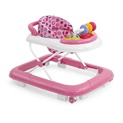 Innovaciones MS Andador Bebe Basic Rosa 435 - Base Antivuelco - Incluye Bandeja de Sonidos y Juegos