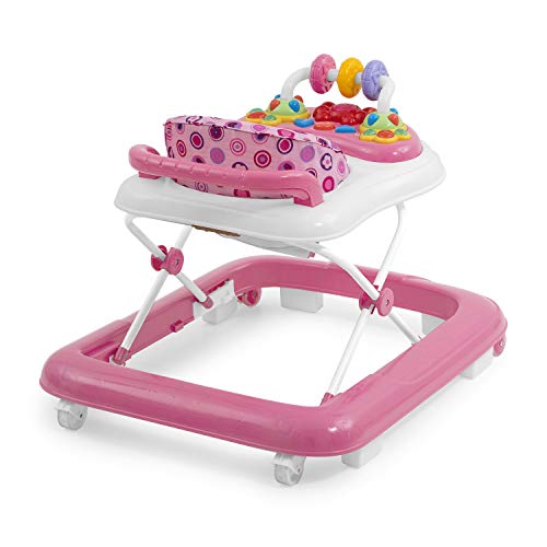 Innovaciones MS Andador Bebe Basic Rosa 435 - Base Antivuelco - Incluye Bandeja de Sonidos y Juegos