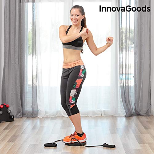 InnovaGoods Disco Giratorio de Cardio con Guía de Ejercicios, Unisex Adulto, Negro, Talla Única