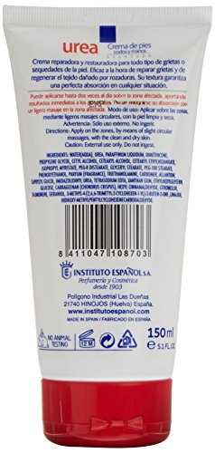 Instituto Español Crema Reparadora Piel Seca de Urea al 20% Ultra Hidratación, 150ml