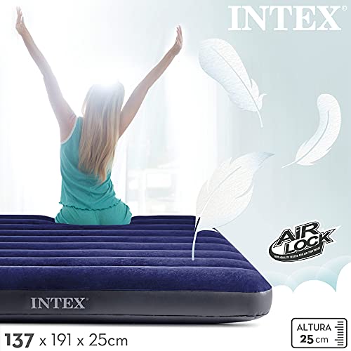 Intex 64756 - Cama de aire individual Dura-Beam Classic Downy, 76 x 191 x 25 cm