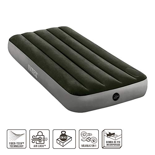 INTEX 64760 Colchón camping Twin con Fiber-Tech