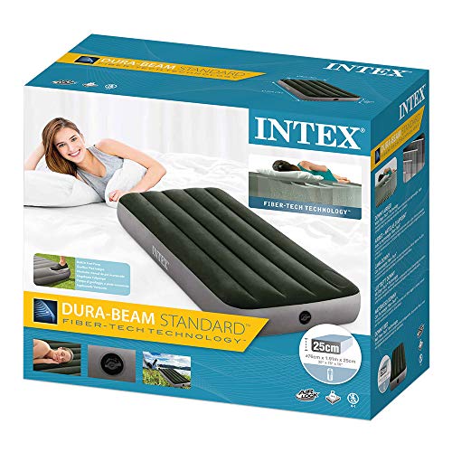 INTEX 64760 Colchón camping Twin con Fiber-Tech