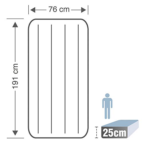 INTEX 64760 Colchón camping Twin con Fiber-Tech