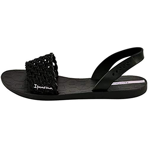 Ipanema Breezy Sandal Fem, Sandalias Planas Mujer, Negro, 38 EU