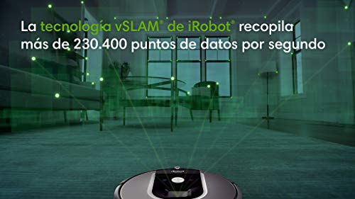 iRobot Roomba 960 Robot Aspirador, Succión 5 Veces Superior, Cepillos de Goma Antienredos, Sensores Dirt Detect, Wifi, Programable por App, compatible Alexa, Gris