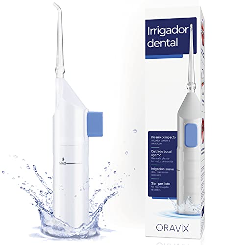 Irrigador Bucal Portátil | No Requiere Electricidad | Funciona con Agua | Irrigador Dental | Ideal para Limpiar Ortodoncia | Cómodo y Fácil de Llevar | No Causa Daños | Limpiador Dental | Orali