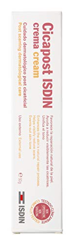 ISDIN Cicapost Crema Cicatrizante, Crema con Rosa Mosqueta Para la Reparación de Cicatrices, 50 gr