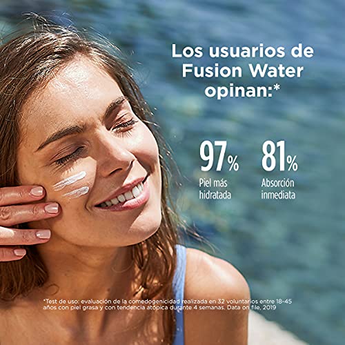 ISDIN - Fotoprotector Fusion Water SPF 50 - Protector solar facial de fase acuosa para uso diario, 50 ml