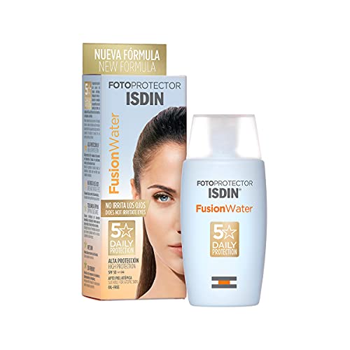 ISDIN - Fotoprotector Fusion Water SPF 50 - Protector solar facial de fase acuosa para uso diario, 50 ml