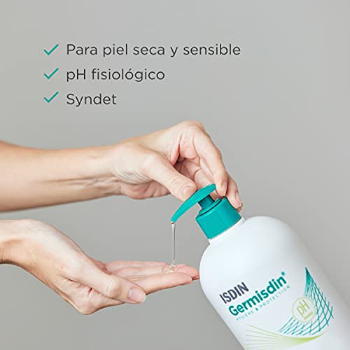 ISDIN Germisdin Aloe Vera Higiene corporal y manos, Gel de Baño recomendado para Piel Seca, 1000ml