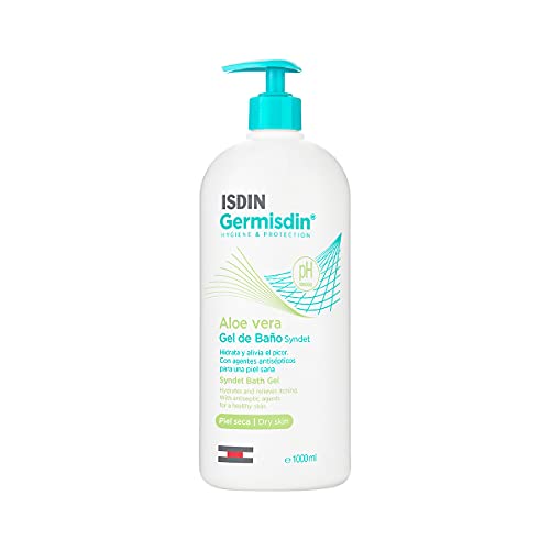 ISDIN Germisdin Aloe Vera Higiene corporal y manos, Gel de Baño recomendado para Piel Seca, 1000ml