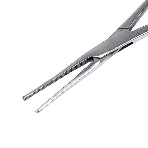 iTimo Pinzas Hemostáticas, Pinza de pelo para mascotas, Herramientas de depilación, Acero Inoxidable, 14CM Recto