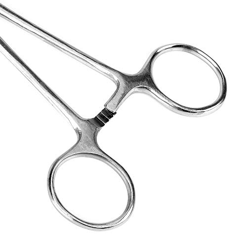 iTimo Pinzas Hemostáticas, Pinza de pelo para mascotas, Herramientas de depilación, Acero Inoxidable, 14CM Recto