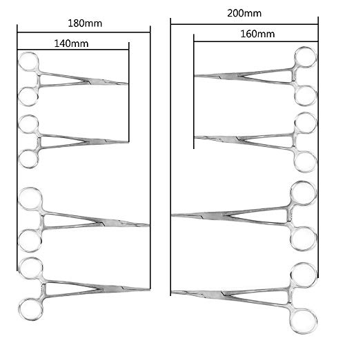 iTimo Pinzas Hemostáticas, Pinza de pelo para mascotas, Herramientas de depilación, Acero Inoxidable, 14CM Recto