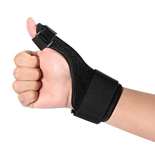 iZhuoKe Muñequeras Deportivas Ajustable,Muñequera Pulgar Transpirable con 1 Férulas Metálicas,Muñequeras Talla Única Izquierda o Derecha para Túnel Carpiano,Tendinitis,Distensiones y Esguinces