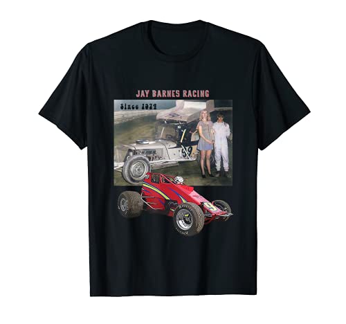 Jay Barnes vintage 1974 Sprint Car Racing Retro Race Win Camiseta