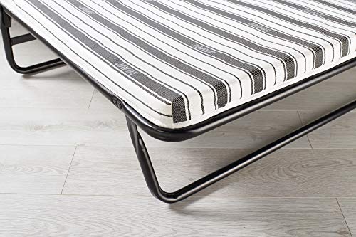 JAY-BE Valor Cama Plegable con colchón de Aire Transpirable, Metal, Negro, 90 x 190 cm