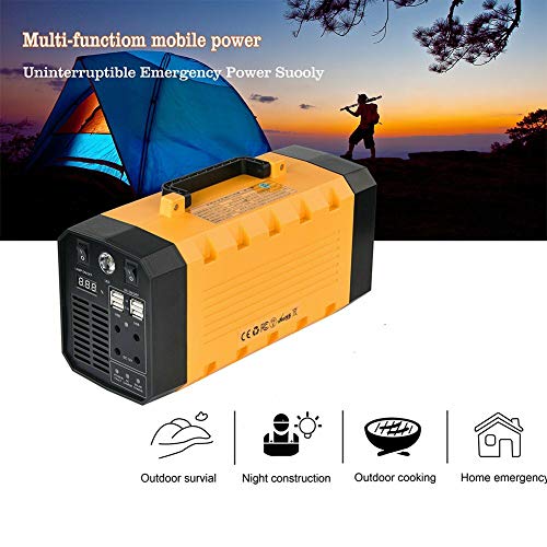 JAY-LONG Central Eléctrica Portátil De 500W con Generador Solar con Salida De CA 453WH Batería De Respaldo De Emergencia Fuente De Alimentación para Acampar