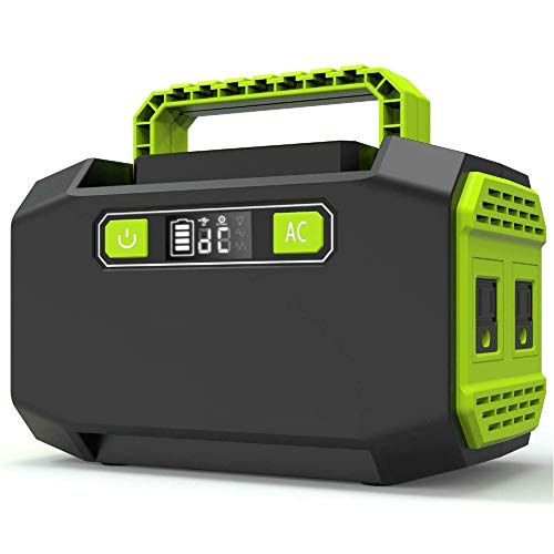 JAY-LONG Estación De Inversor De Respaldo De Emergencia con Generador De Energía Portátil con Salidas Duales De 110V / 220V, 2 Puertos USB 3 DC De Alimentación Al Aire Libre