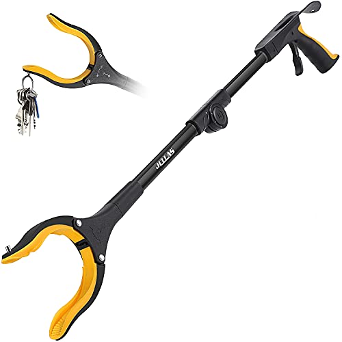 Jellas Pinza Larga, Alcanzar Objetos 81cm Herramienta de Captura Plegable, Diseño con Imán, Brazo Más Largo para Recoger Basura, para los Viejos, Discapacitados y Trabajadores Sanitarios, RGSF01