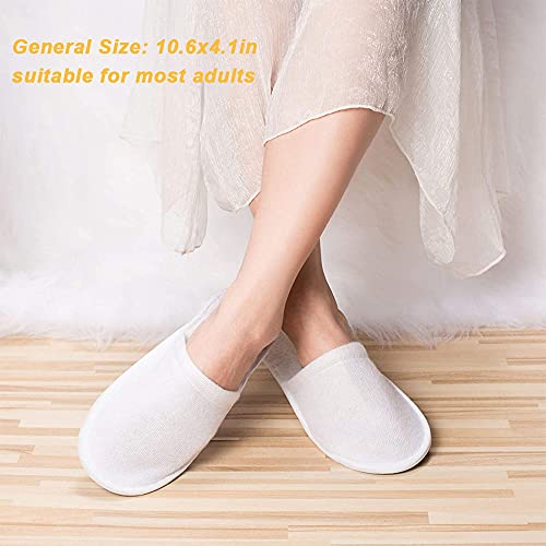 Jenngaoo 50 Pares Zapatillas Desechables, Zapatillas Desechables Antideslizantes Portátiles Zapatillas para Huéspedes de Hotel para SPA, Hoteles Y Viajes para Mujeres Y Hombres(Tejido de 3mm)