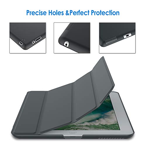 JETech Funda para iPad 4, iPad 3 y iPad 2, Carcasa con Soporte Función, Auto-Sueño/Estela, Gris Oscuro