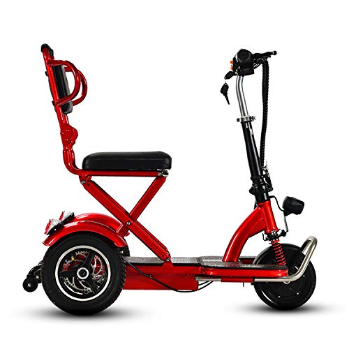 JHKGY Scooters De Viaje Eléctricos Portátiles Ligeros De 3 Ruedas,Scooter De Movilidad Eléctrico Plegable Scooter Eléctrico De Viaje para Ancianos/Discapacitados/Al Aire Libre