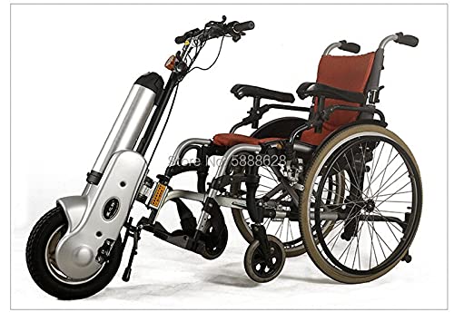 JINKEBIN Electric Silla de Ruedas Handbike eléctrico Deportes para Silla de Ruedas eléctrica Handcycle Silla de Ruedas Handbike (Color : Red)