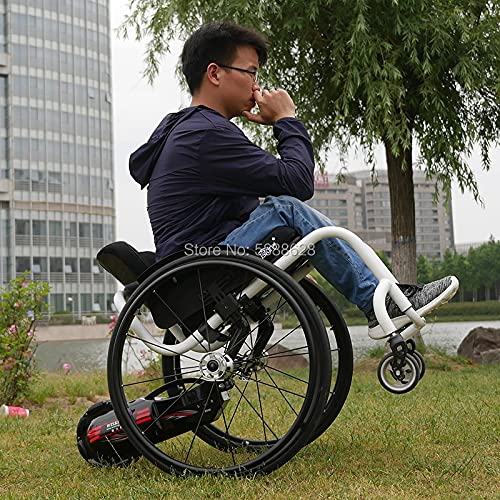 JINKEBIN Electric Silla de Ruedas Silla de Ruedas Handbike Handbike Electric Trailer para discapacitados para discapacitados (Color : Folding WC Connect)