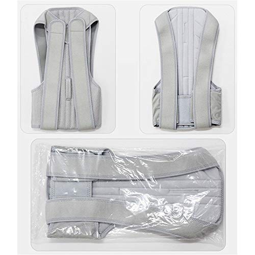 JIUYUE Corset Corrector de Postura de Plata Escoliosis Espalda Dorsal Cinturón Corsé Espalda Apoyo de Terapia Cinturón de Corrección de Postura Hombres (Color : Silver, Size : XL)