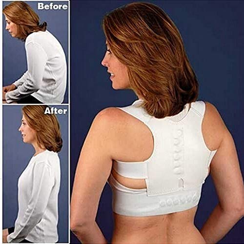 JIUYUE Corset Las Mujeres de los Hombres Magnética Volver Postura Corrector de Hombro Apoyo Brace Espalda Apoyo Ortopédico Corsé Volver Corrector (Size : M)