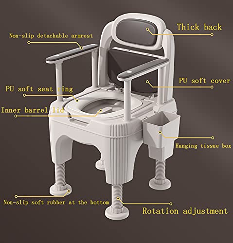 jjff Inodoros para Ancianos, Inodoros para Uso Doméstico, Cubos De Desodorante para Orina De Interior para Mujeres Embarazadas En Cuclillas Sillas De Inodoro Taburetes para Adultos.