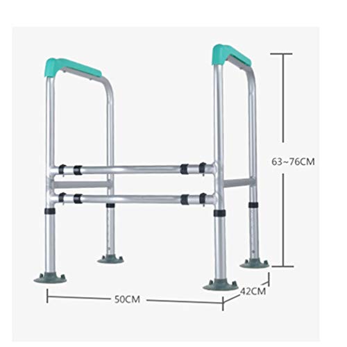 JMUNG Reposabrazos auxiliares para WC con tapete de Ventosa para levantarse de baños de móvil Apoyo Estructura Asidero para baño Apoyo Mango sujeción Carril,Verde