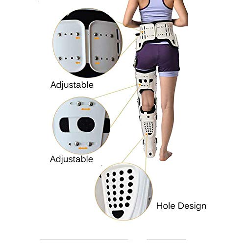 JMYSD Cadera, Rodilla, Tobillo, Pie, Ortesis, Fractura De Pierna, Parálisis De Miembro Inferior, Cadera Fija con Botas para Caminar, Ortesis, Cirugía De Rodilla, Soporte De Ligamento,Left,S