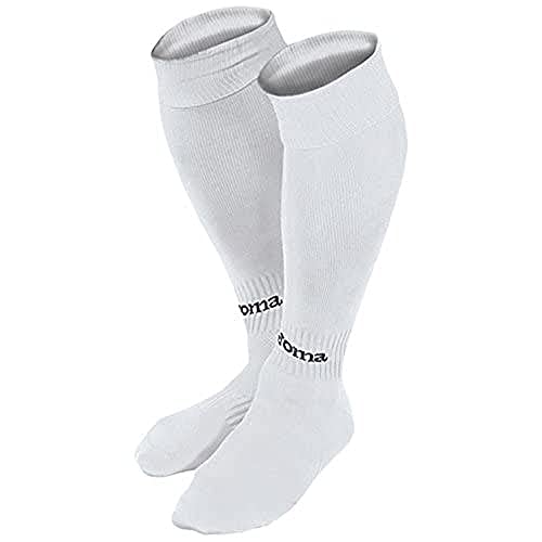 Joma Classic Calcetines de fútbol, Hombres, Blanco, M