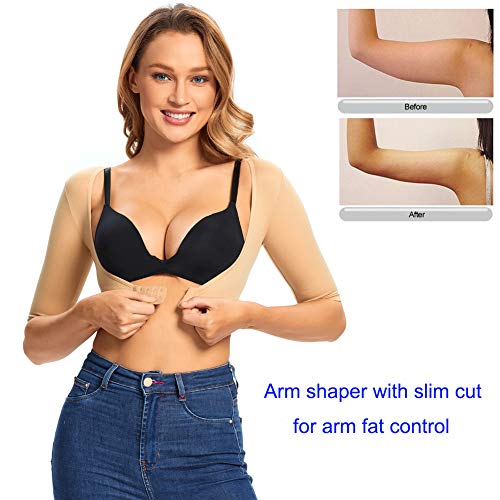 Joyshaper Reductora de Brazos Manguitos Adelganzate Compresión Camiseta Lencería Correctoras de Postura Moldeadoras Shapewear sin Costura