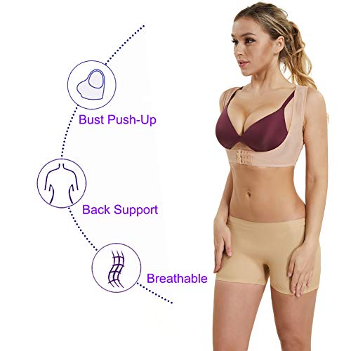 Joyshaper Sujetador Corrector de Postura con Soporte de Espalda en X para Mujer Soporte de Busto Chaleco de Compresión sin Brazo