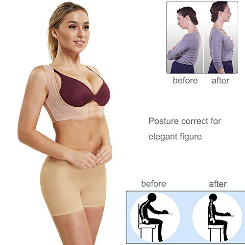 Joyshaper Sujetador Corrector de Postura con Soporte de Espalda en X para Mujer Soporte de Busto Chaleco de Compresión sin Brazo