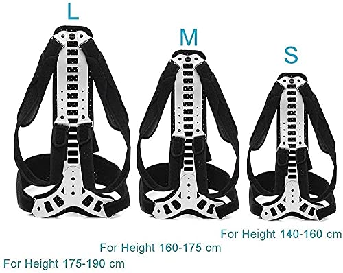 JQAM Corrector de Postura Unisex, Soporte para Alisar la Espalda con extensión de Metal, Chaleco Corrector de Postura rígido Ajustable para el Tratamiento de la Columna jorobada o Lordosis