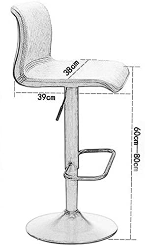 JYHZ Taburete de bar, silla giratoria circular de elevación hidráulica, cómodo cojín de spa, silla giratoria de 360 °, silla giratoria de 3 colores (color: amarillo) (color: gris)