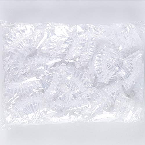 JZZJ 100 Piezas Protector de Oreja Desechable Transparente Impermeable Cubierta de Oído para Tinte de Pelo, Ducha, Baño