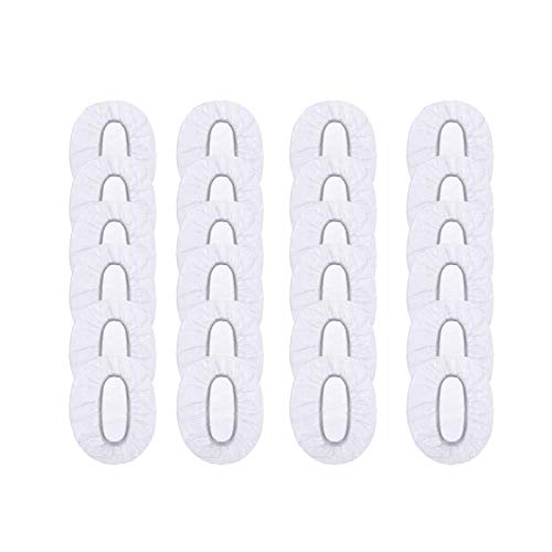 JZZJ 100 Piezas Protector de Oreja Desechable Transparente Impermeable Cubierta de Oído para Tinte de Pelo, Ducha, Baño