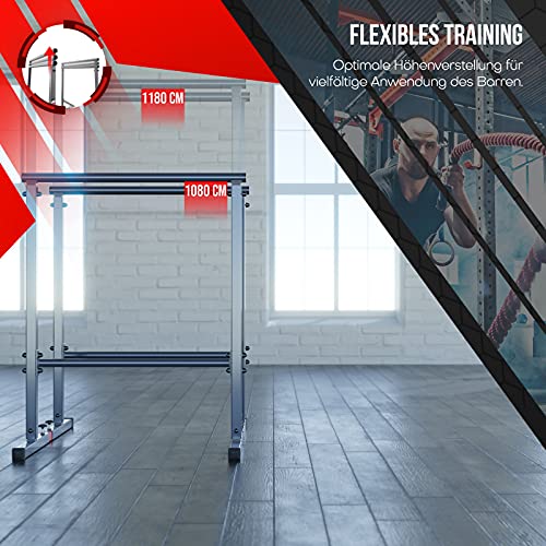 K-Sport Barras de estación de inmersión Paralelo Stand Push Up Parallette Ajustable Estable Fitness Home Gym Entrenamiento Ejercicio