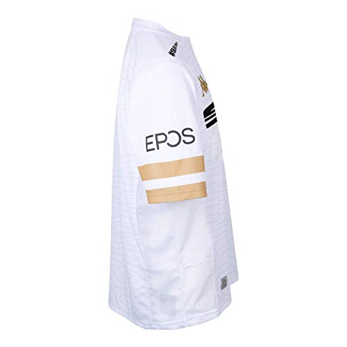 Kappa MAD Lions LEC Camiseta, Blanco/Dorado, L Unisex Adulto