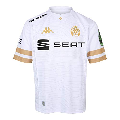 Kappa MAD Lions LEC Camiseta, Blanco/Dorado, L Unisex Adulto